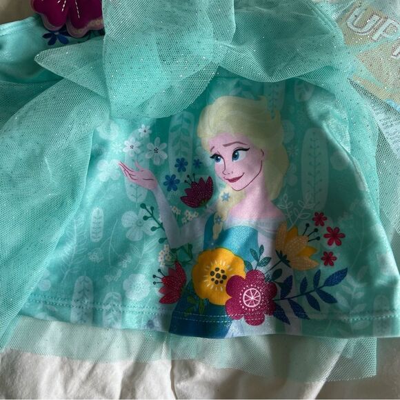 Disney Store Frozen Anna Elsa 2 PC Deluxe Swimsuit Girl Size 3 NEW - Picture 8 of 9